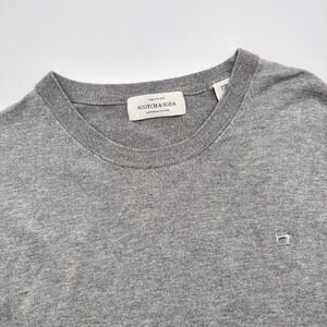 Scotch & Soda Men's Small Gray Crew Neck Long Sleeve Knit Sweater Pullover‎ Top